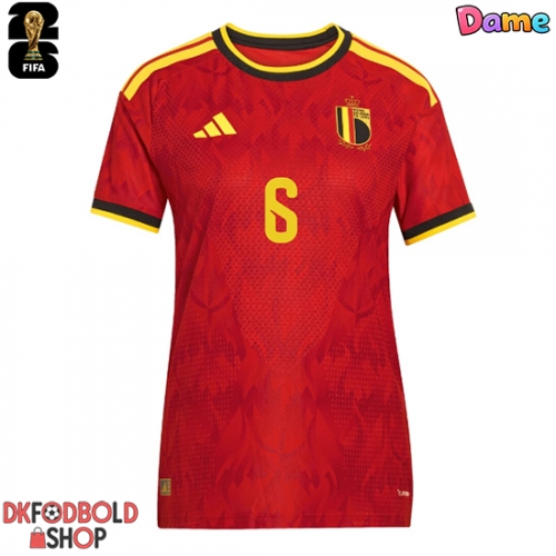 Belgien Axel Witsel #6 Hjemmebanetrøje Dame VM 2026 Kort ærmer